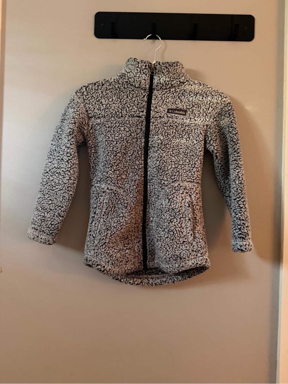 Columbia Kids Black and White Sherpa Zip Jacket